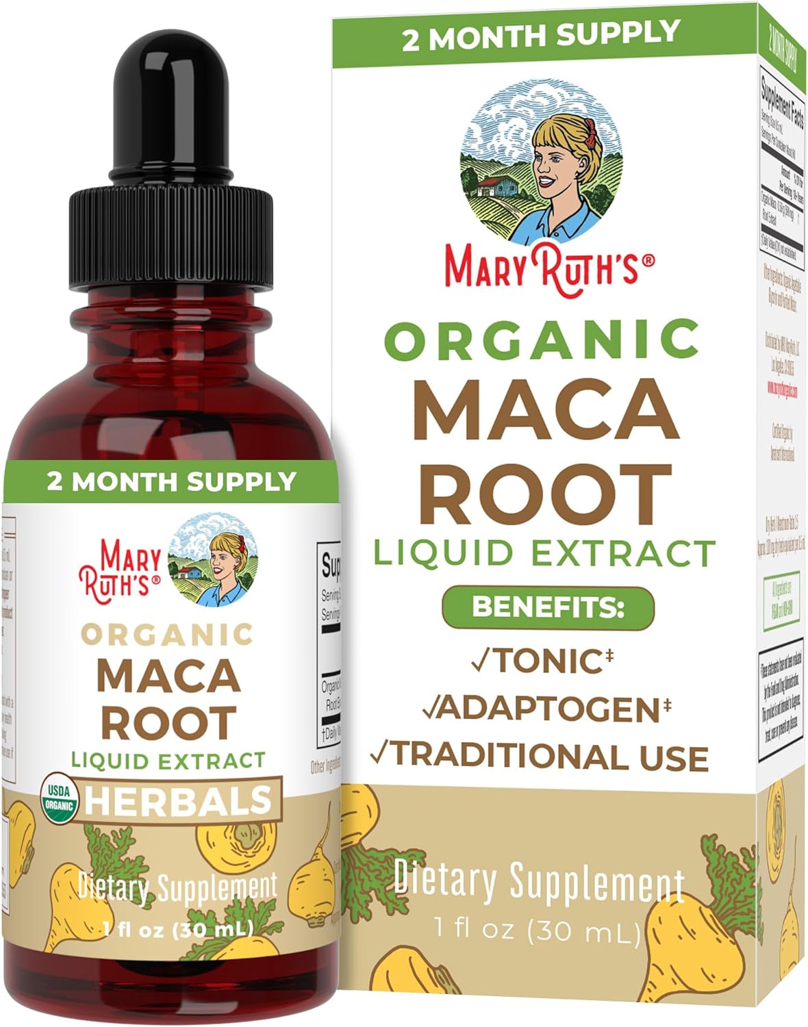 Mary Ruth Maca Root Drops, Org, 1 oz Pack 24 Size 24 mo