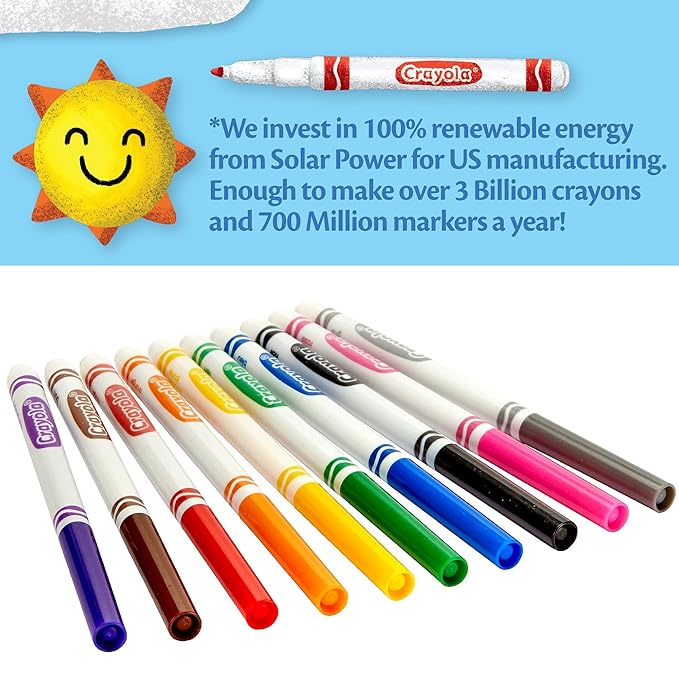 CRAYOLA® 10 ct. Classic, Fine Line, ColorMax Markers Case 24 Unit 6