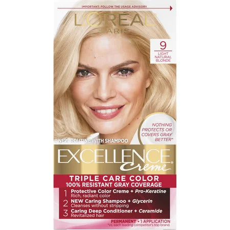L'OREAL HAIRCOLOR EXCELLENCE : LIGHT NATURAL BLONDE Pack 12