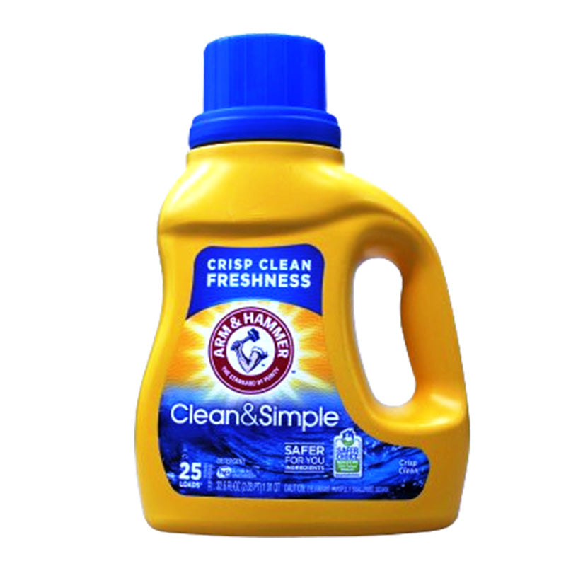 Arm & Hammer Liquid Laundry 32.5oz Clean and Simple / 25 Loads (No Replacement) Pack 8