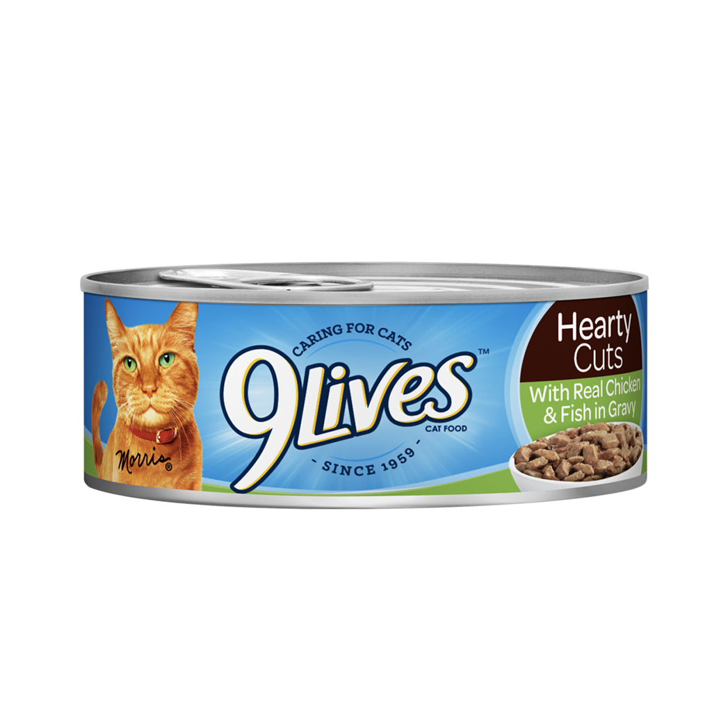 9Lives Hearty Cuts With Real Chicken & Fish in Gravy Wet Cat Food 5.5oz