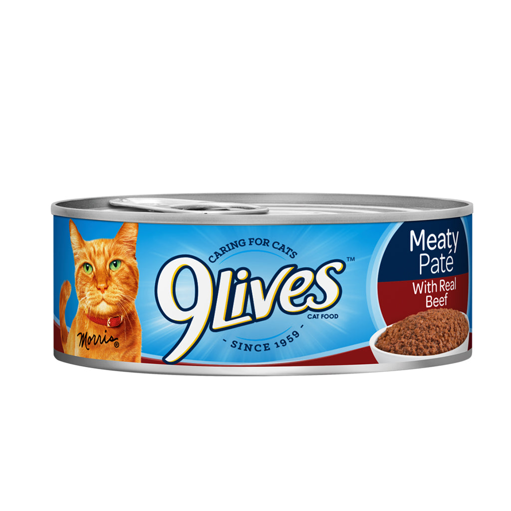 9Lives Meaty Pate With Real Beef Wet Cat Food 5.5oz