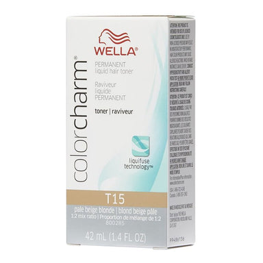 Wella Hair Color Permanent Toner T15 Pale Beige Blonde 1.4oz Pack 36