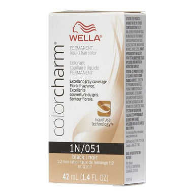 Wella Hair Color Permanent Liquid 1N 051 Black 1.4oz Pack 36