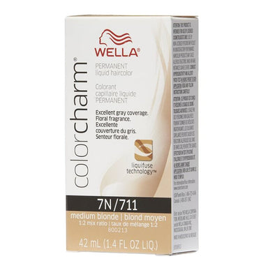 Wella Hair Color Liquid 711 7N Medium Blonde 1.4oz Pack 36