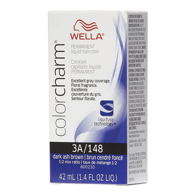 Wella air Color Permanent Liquid 148 3A Dark Ash Brown 1.4oz Pack 36