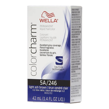 Wella Hair Color Permanent Liquid 246 5A Light Ash Brown 1.4oz Pack 36