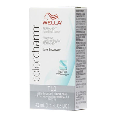 Wella Hair Color Permanent Toner T10 Pale Blonde 1.4oz Pack 36