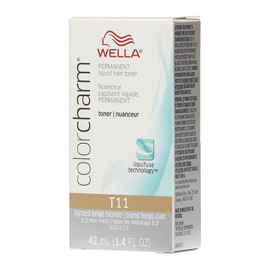 Wella Hair Color Permanent Toner T11 Lightest Beige Blonde 1.4oz Pack 36