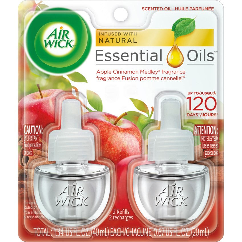 AIR WICK® Scented Oil - Twin Refill Apple Cinnamon Medley® 6/(2x.67) oz.