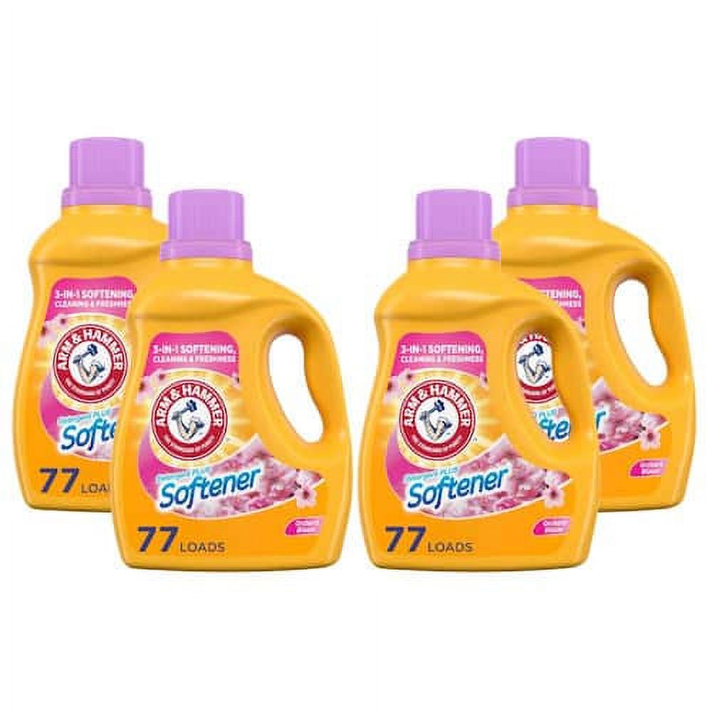 Arm & Hammer Liquid Laundry 100.5oz Plus Softener / 77 Loads Pack 4