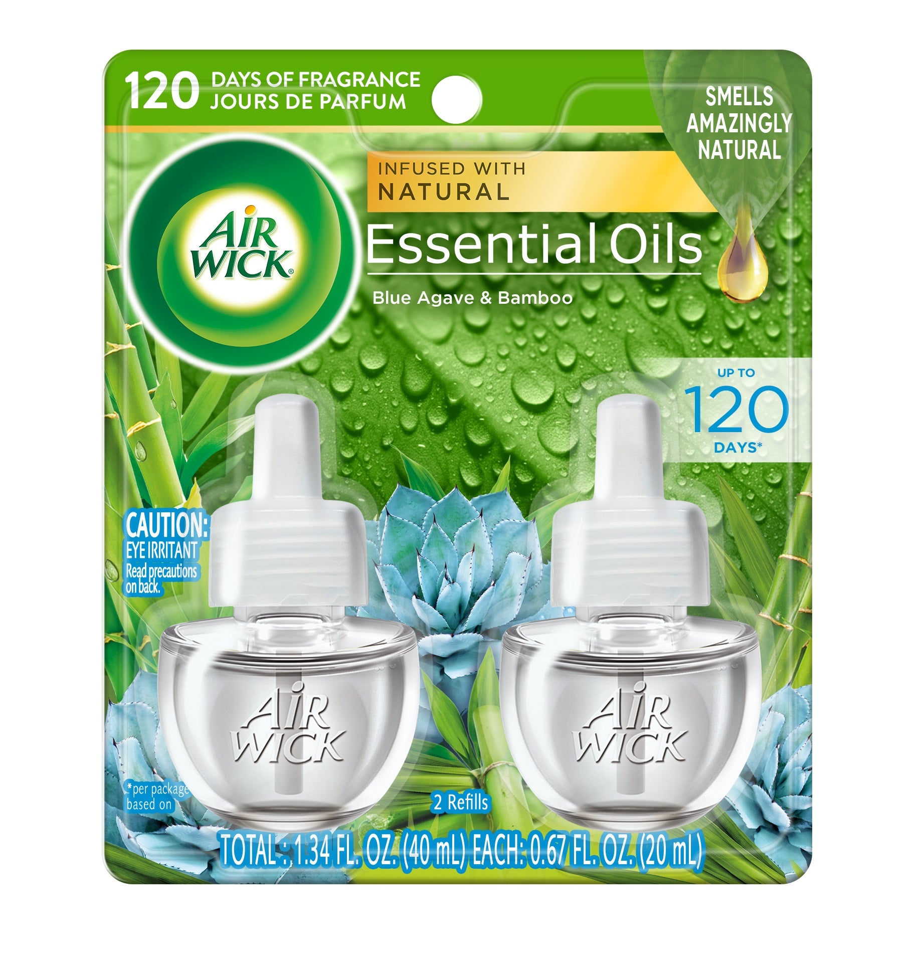 AIR WICK® Scented Oil - Twin Refill Blue Agave & Bamboo 6/(2x.67) oz.