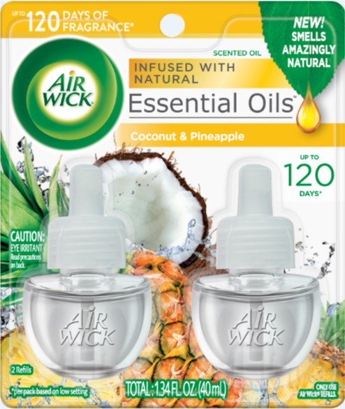 AIR WICK® Scented Oil - Twin Refill Pineapple & Coconut 6(2x.67) oz.