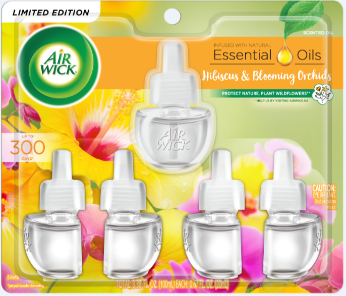 AIR WICK® Scented Oil - Twin Refill Hibiscus & Blooming Orchids 6/(2x.67) oz.