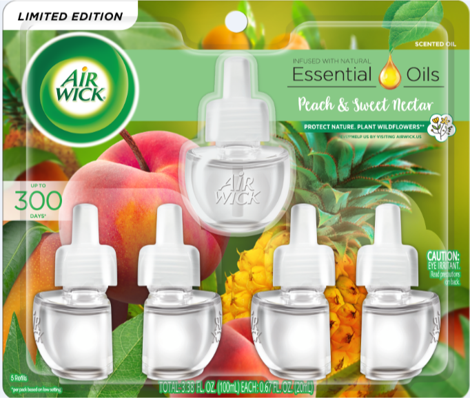 AIR WICK® Scented Oil - Twin Refill Fresh Peach & Sweet Nectar 6/(2x.67) oz.