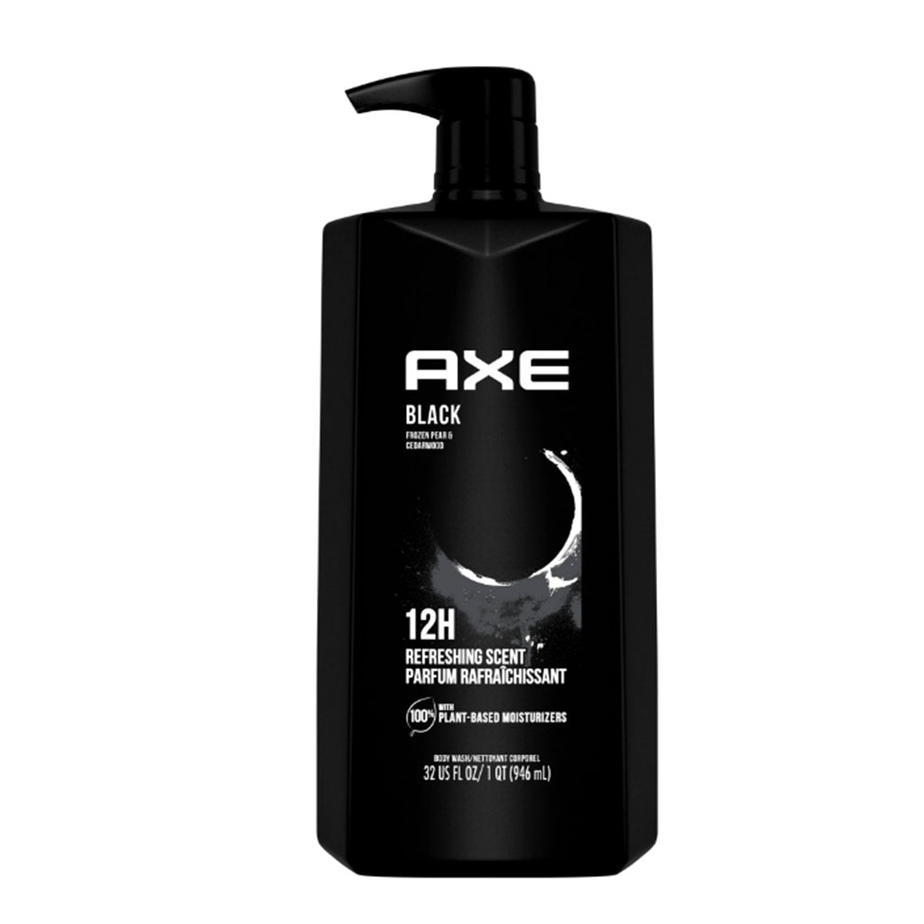 AXE Black Refreshing Daily Use Men's Body Wash Frozen Pear and Cedarwood Pack 4 32oz