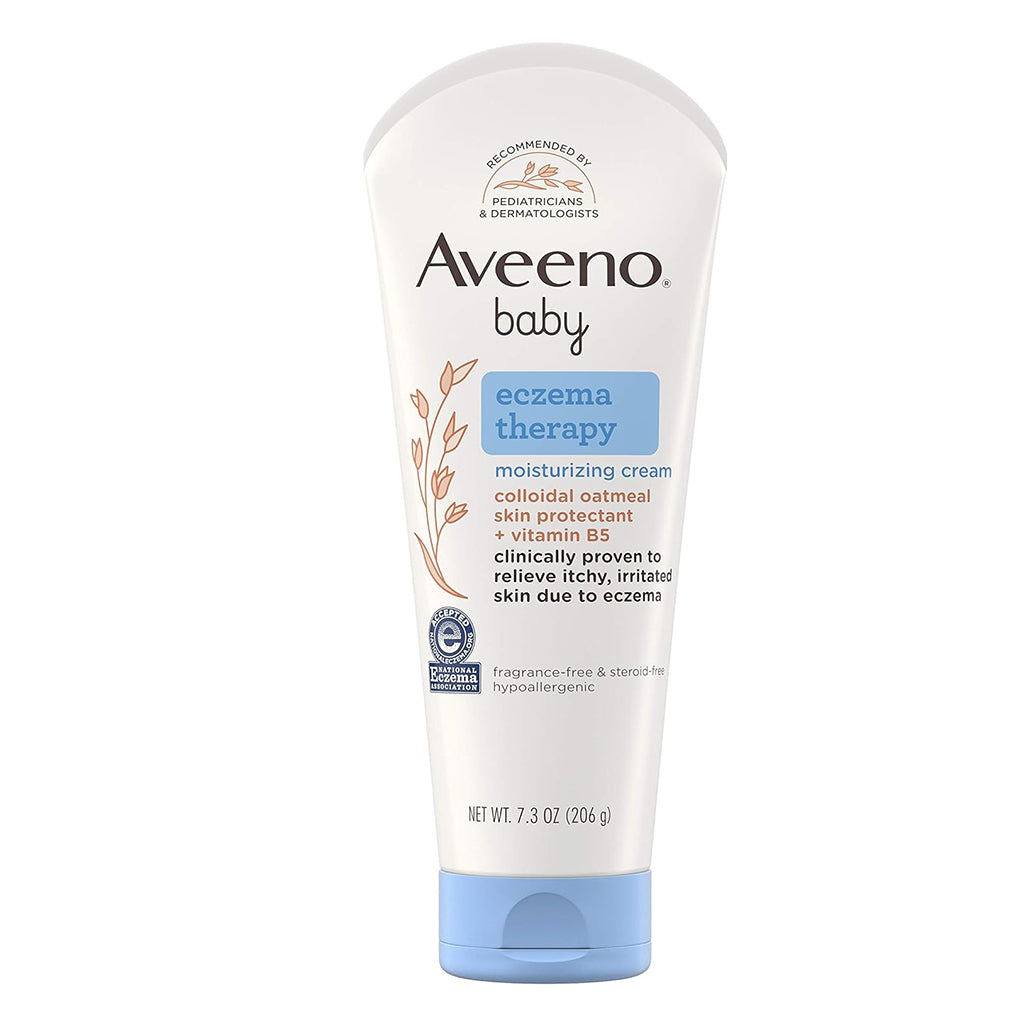 Aveeno Baby Eczema Therapy Moisturizing Cream Natural Oatmeal Pack 12 Size 7.3oz