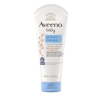 Aveeno Baby Eczema Therapy Moisturizing Cream Natural Oatmeal Pack 12 Size 7.3oz