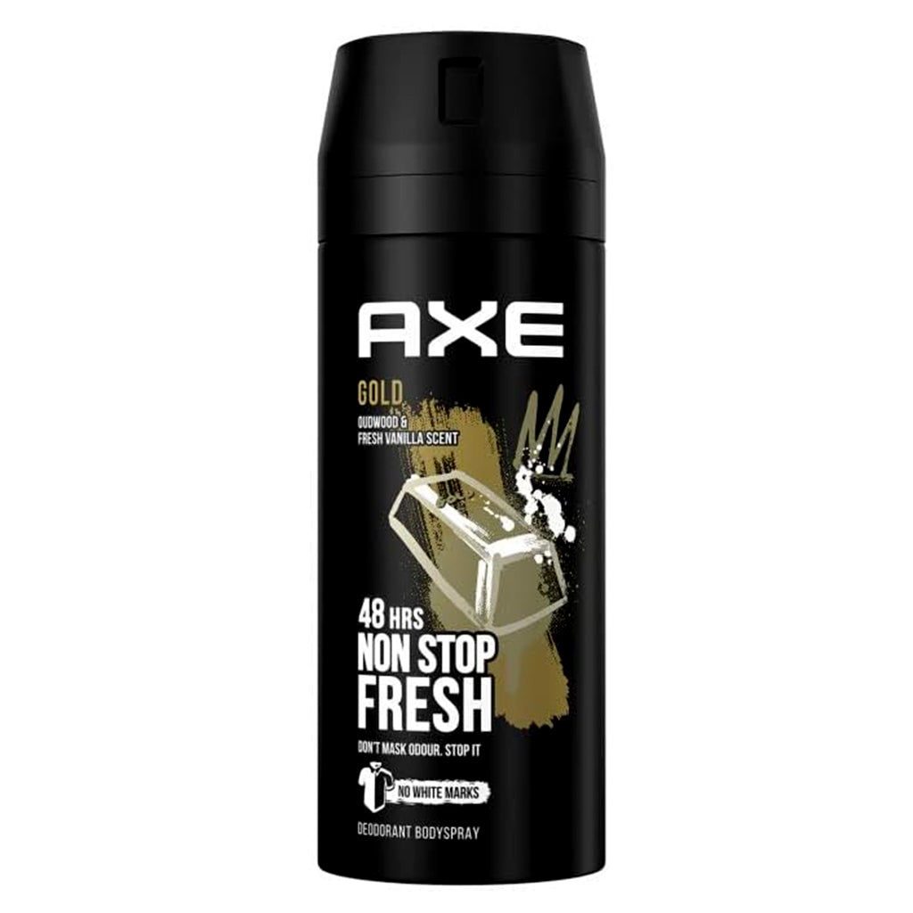 AXE Gold Oud Wood & Dark Vanilla Deodorant Body Spray Pack 12 3oz