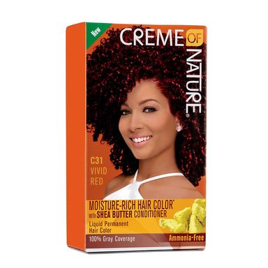 Creme of Nature Hair Color C31 Vivid Red Pack 12