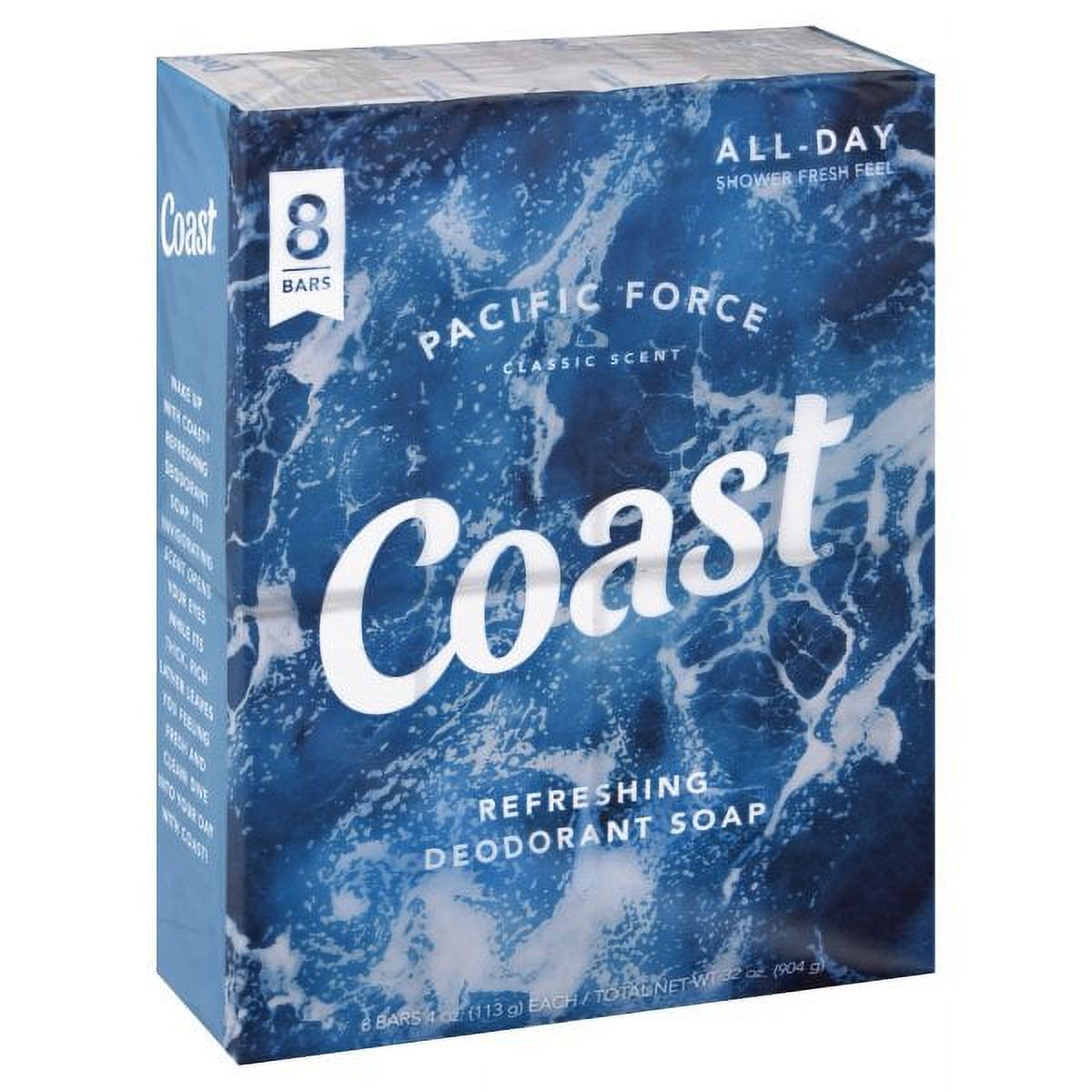 Coast Bath 8-Bar Classic Scent 4OZ Pack of 6