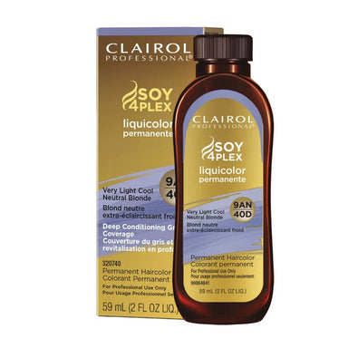 Clairol Professional Liquicolor Permanent 9AN-40D Very Light Cool Neutral Blonde Pack 72