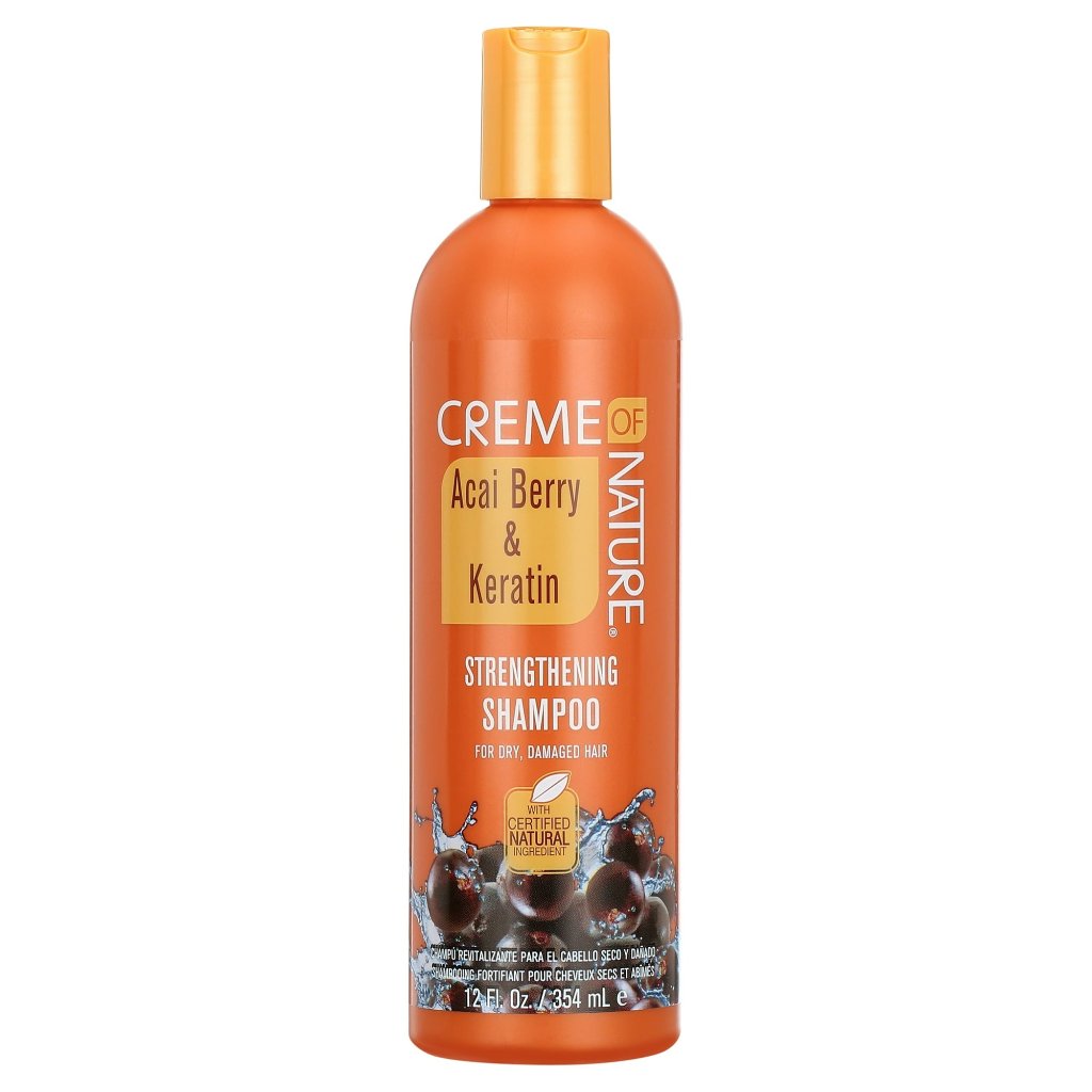 Creme of Nature Acai Berry & Keratin Strengthening Shampoo 12oz Pack 12