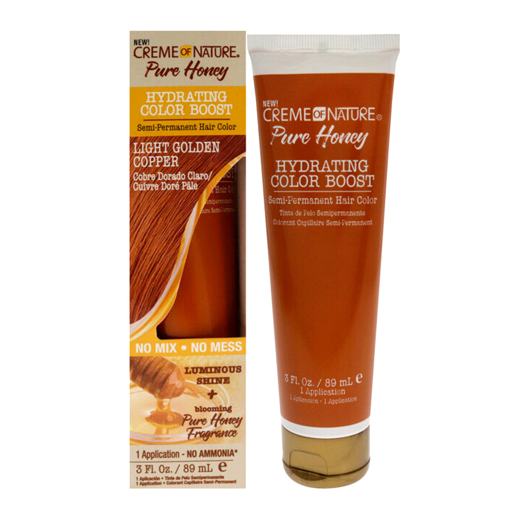 Creme of Nature Boost Semi Permanent Hair Color Light Golden Copper 3oz Pack 12