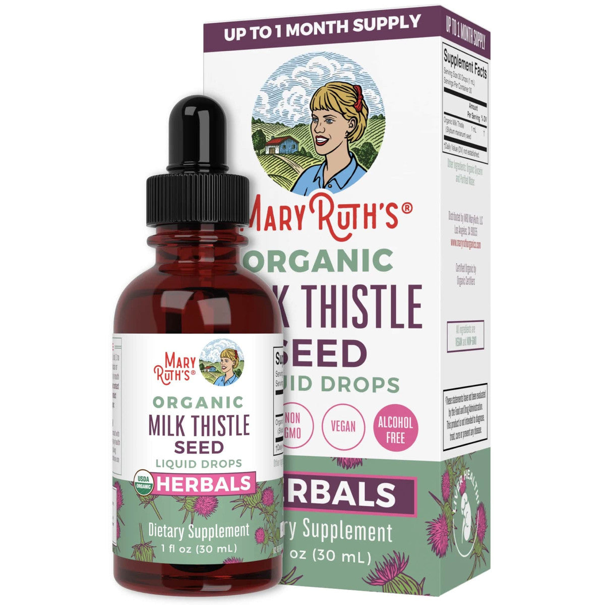 Mary Ruth Milk Thistle Drops, Org, 1 oz Pack 24 Size 24 mo