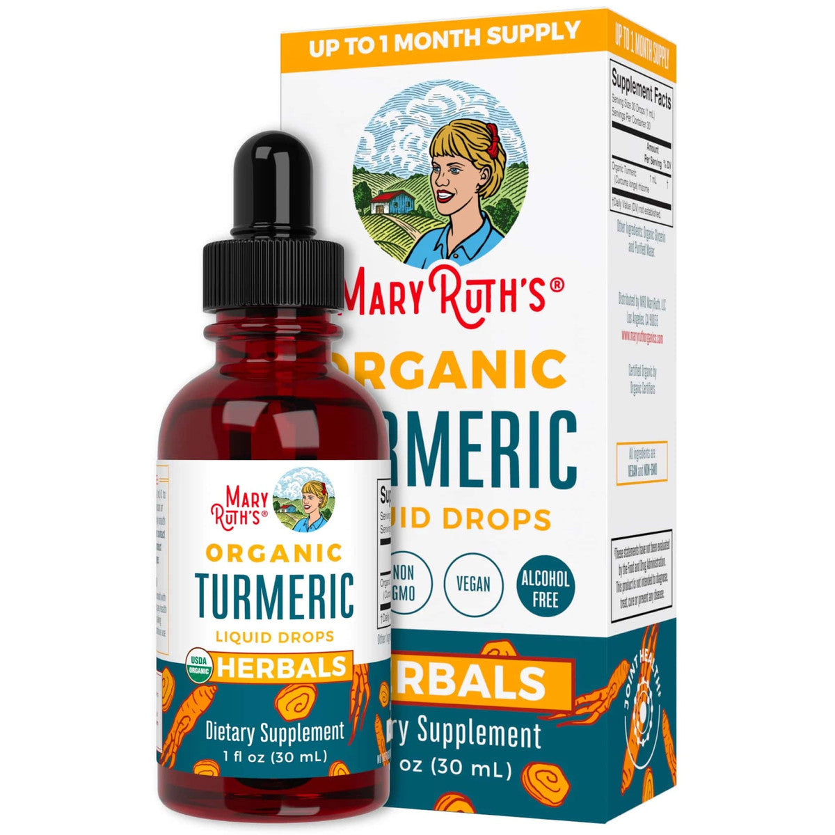 Mary Ruth Turmeric Drops, Org, 1 oz Pack 24 Size 24 mo