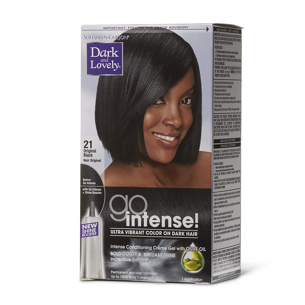 Softsheen Carson Dark & Lovely Go Intense Ultra Vibrant Permanent Hair Color 21 Original Black