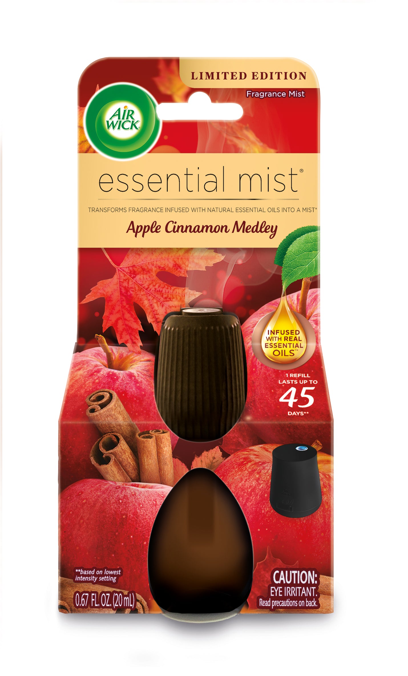 AIR WICK® Essential Mist – Triple Refill Apple Cinnamon Medley 6/(3x.67) oz.