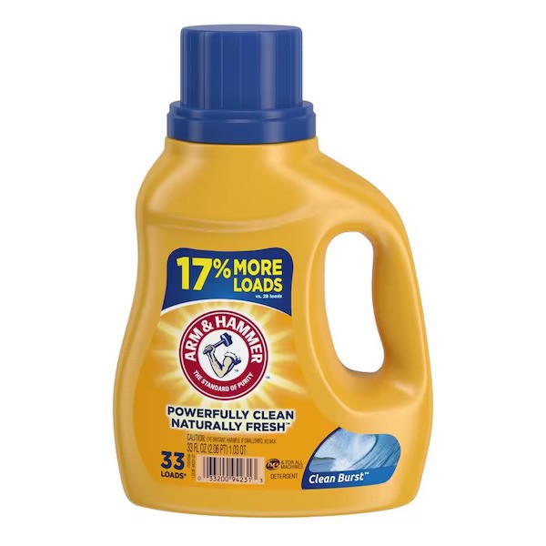 Arm & Hammer Liquid Laundry 33oz Clean Burst dual HE / 33 Loads Pack 8