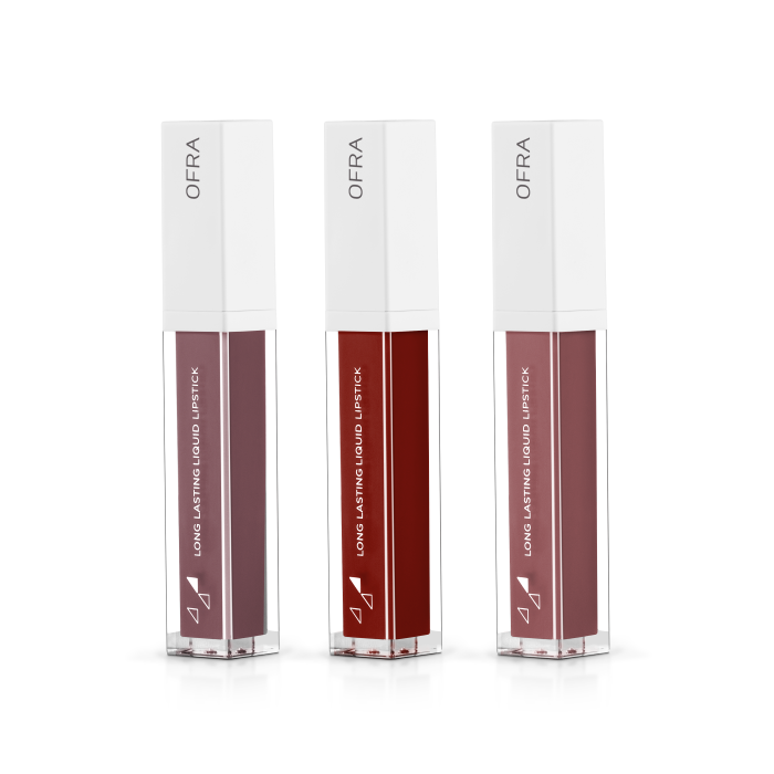 Ofra Espresso Lip Set - Amsterdam, Milan, Mocha Size 8g each