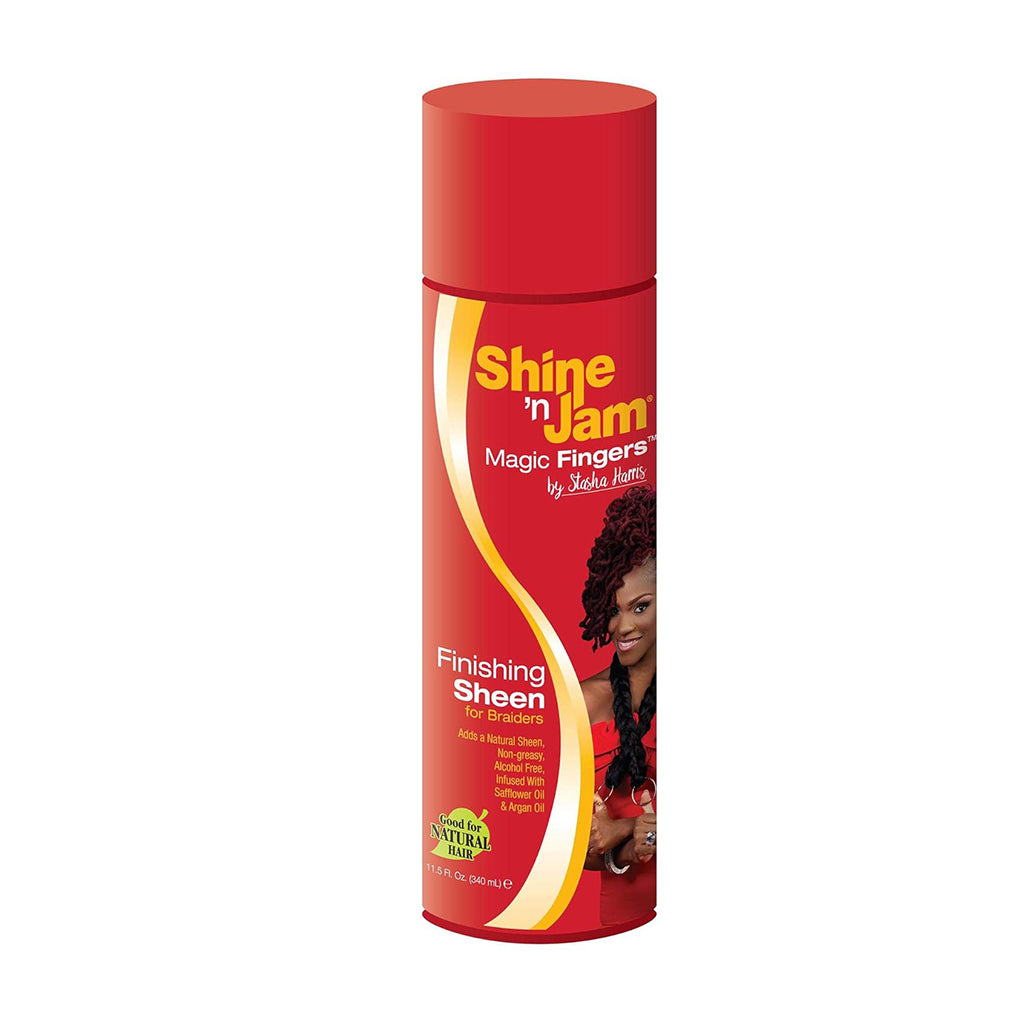 Ampro Shine 'n Jam Magic Fingers Finishing Sheen For Braiders 11.5oz