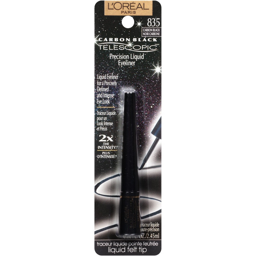 L'OREAL COSMETICS TELESCOPIC CABON BLACK EYELINER : CARBON BLACK Pack 72