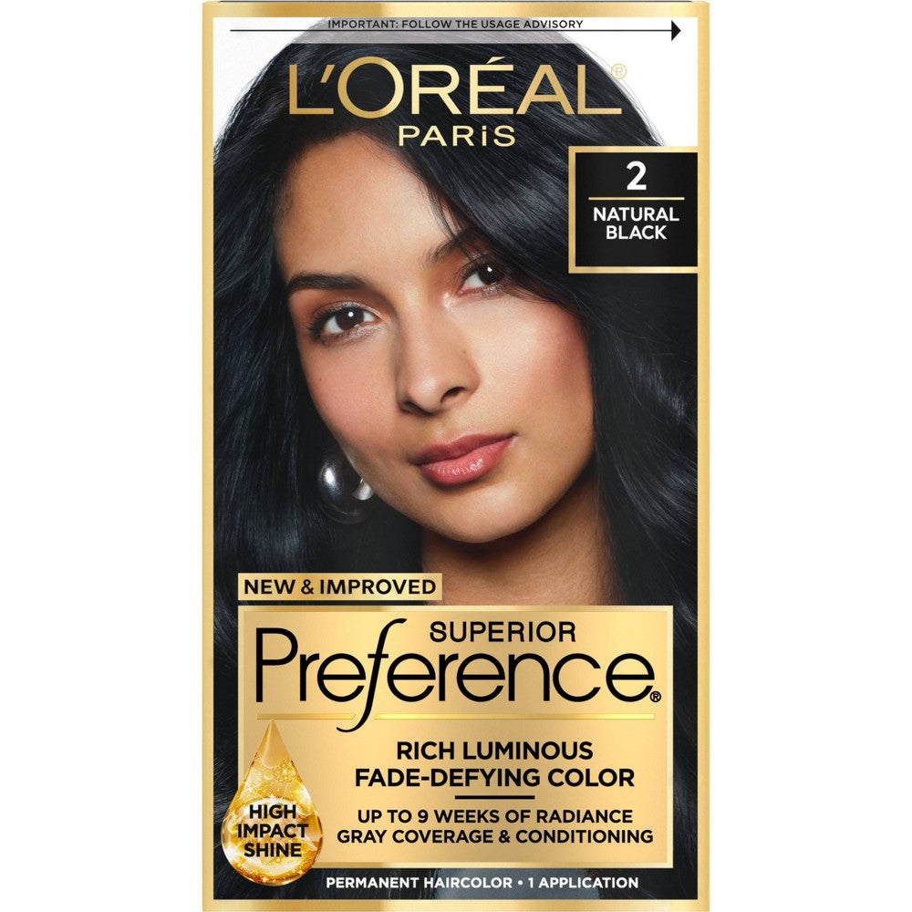 L'OREAL HAIRCOLOR PREFERENCE : Natural Black Pack 12