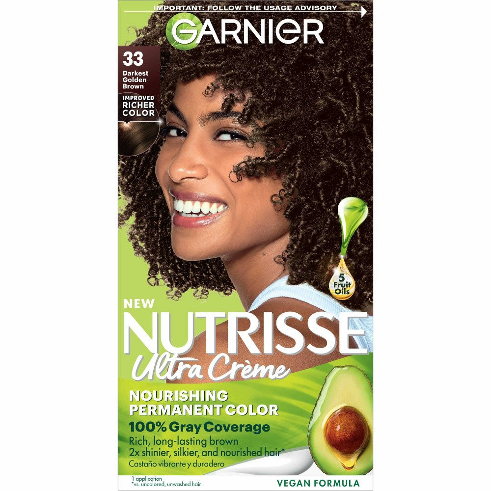 GARNIER HAIRCOLOR NUTRISSE HAIR COLOR : DARKEST GOLDEN BROWN Pack 12