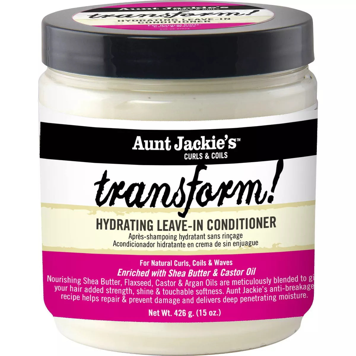 Aunt Jackie's Transform Hydrating Leave-In Conditioner Pack 6 Size 15 oz