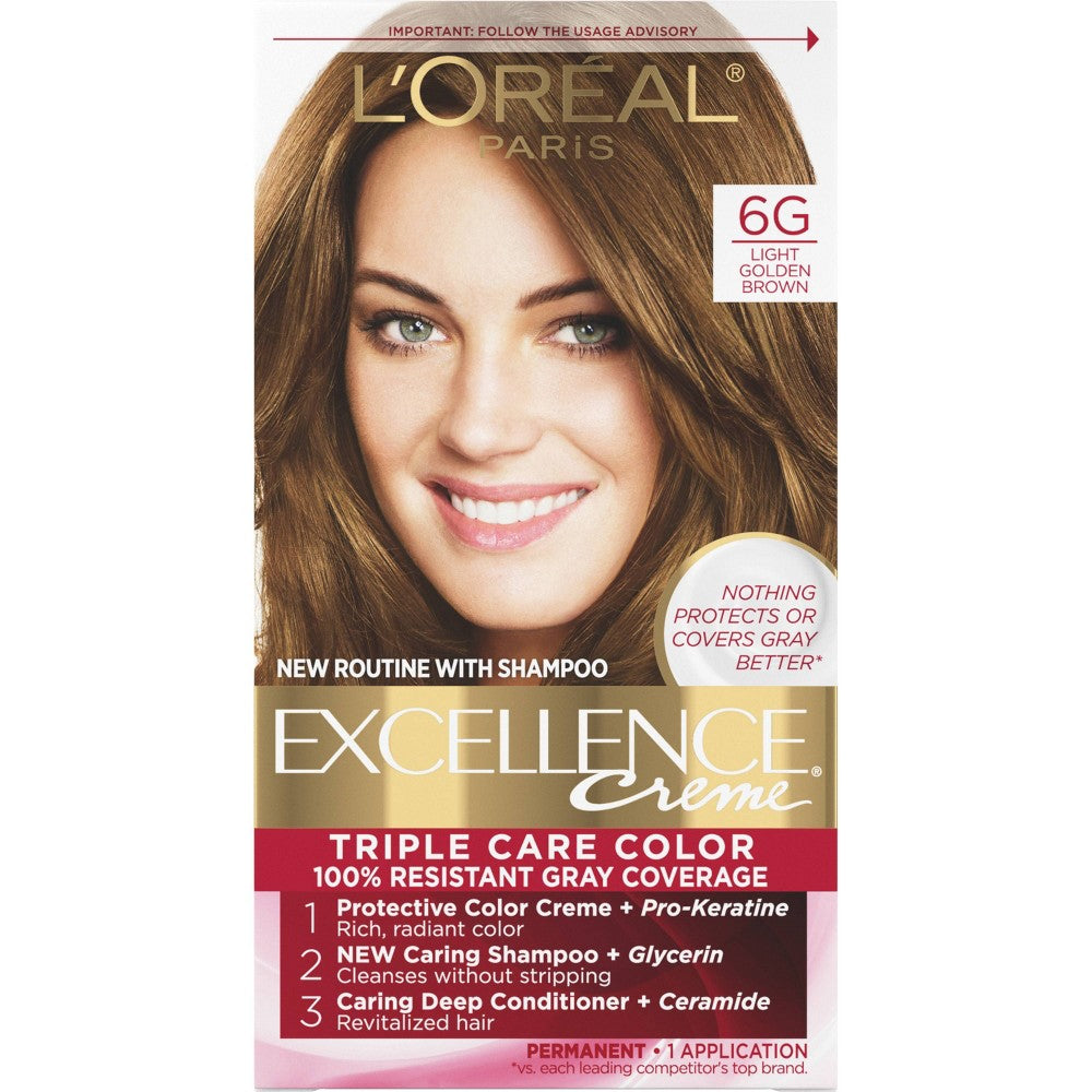 L'OREAL HAIRCOLOR EXCELLENCE : LIGHT GOLDEN BROWN Pack 12