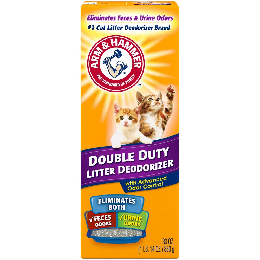 Arm & Hammer Cat Litter Deo Powder Double Duty 30oz Pack 6