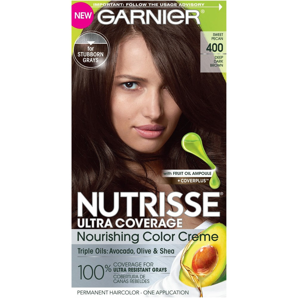 GARNIER HAIRCOLOR Nutrisse Ultra Coverage : SWEET PECAN (400) Pack 12