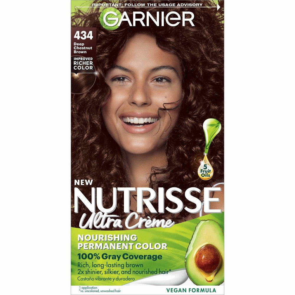 GARNIER HAIRCOLOR NUTRISSE HAIR COLOR : DEEP CHESTNUT BROWN Pack 12