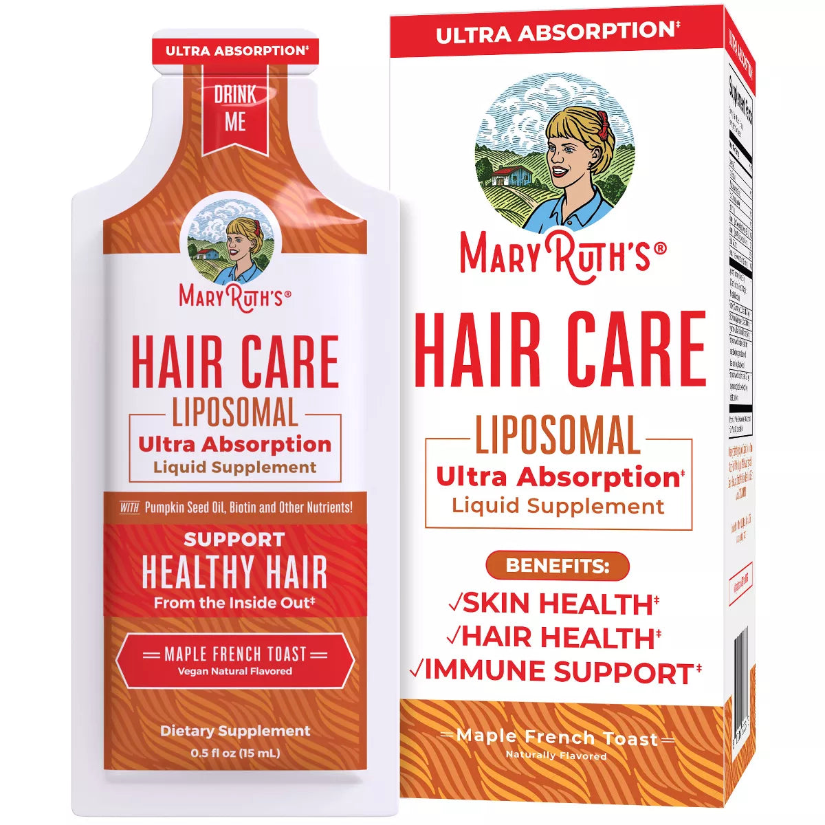 Mary Ruth Hair Care Liposomal, Maple French Toast, 0.5 oz 14-Pack Pack 14 Size 12 mo