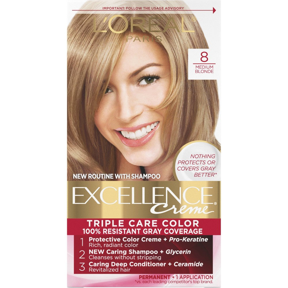 L'OREAL HAIRCOLOR EXCELLENCE : MEDIUM BLONDE Pack 12