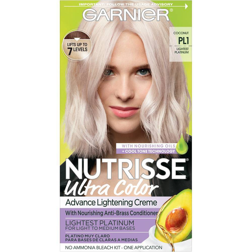 GARNIER HAIRCOLOR NUTRISSE HAIR COLOR : LIGHTEST PLATINUM PL1 Pack 12