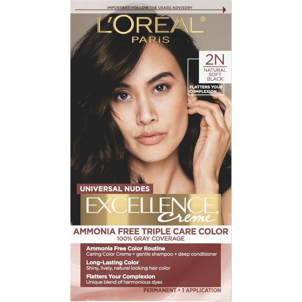 L'OREAL HAIRCOLOR EXCELLENCE : Natural Soft Black Pack 12