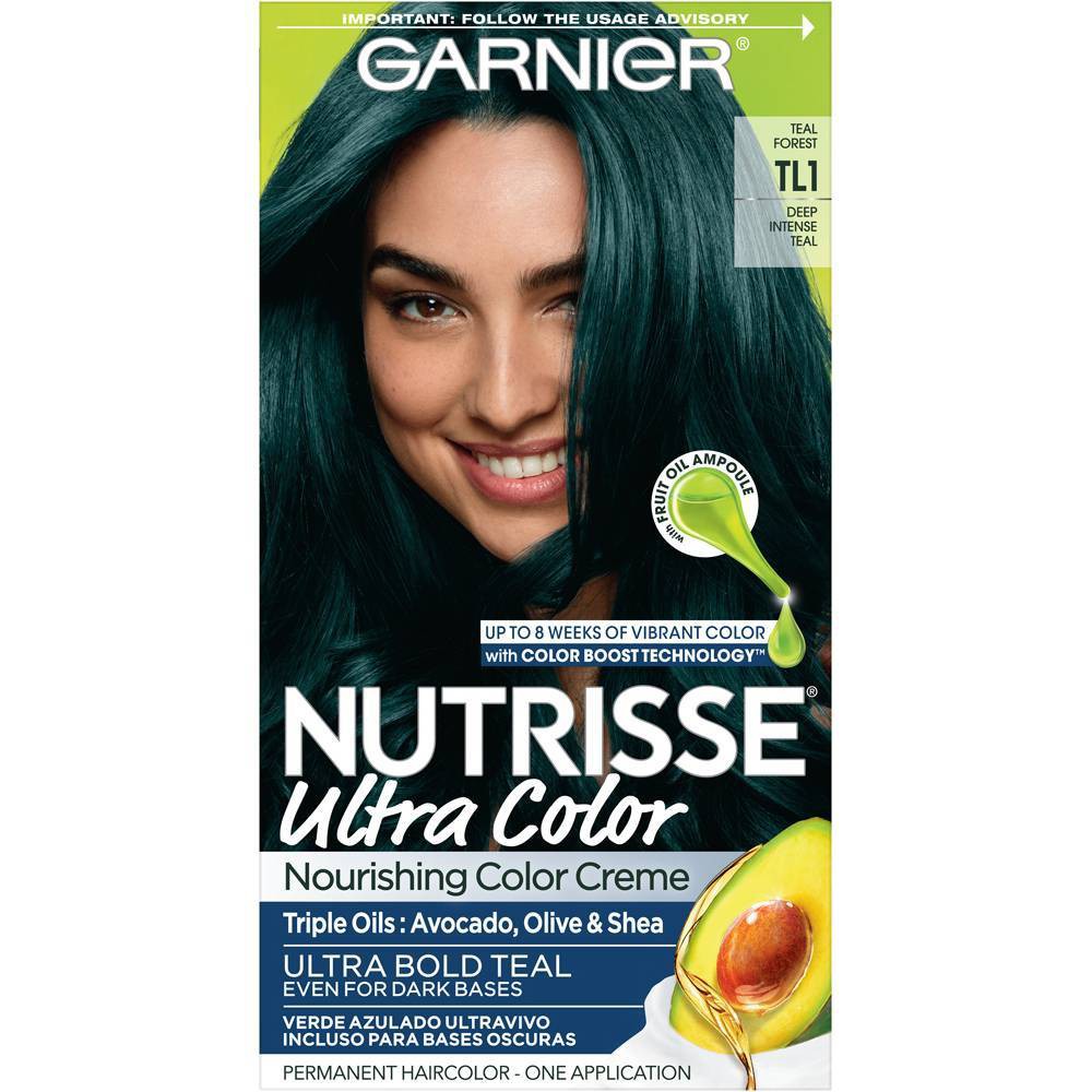 GARNIER HAIRCOLOR NUTRISSE HAIR COLOR : Teal Forest Pack 12