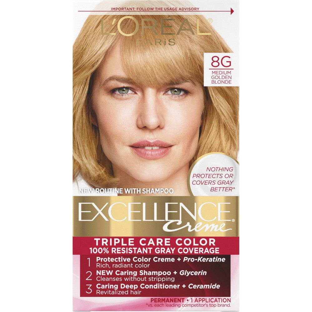 L'OREAL HAIRCOLOR EXCELLENCE : MEDIUM GOLDEN BLONDE Pack 12