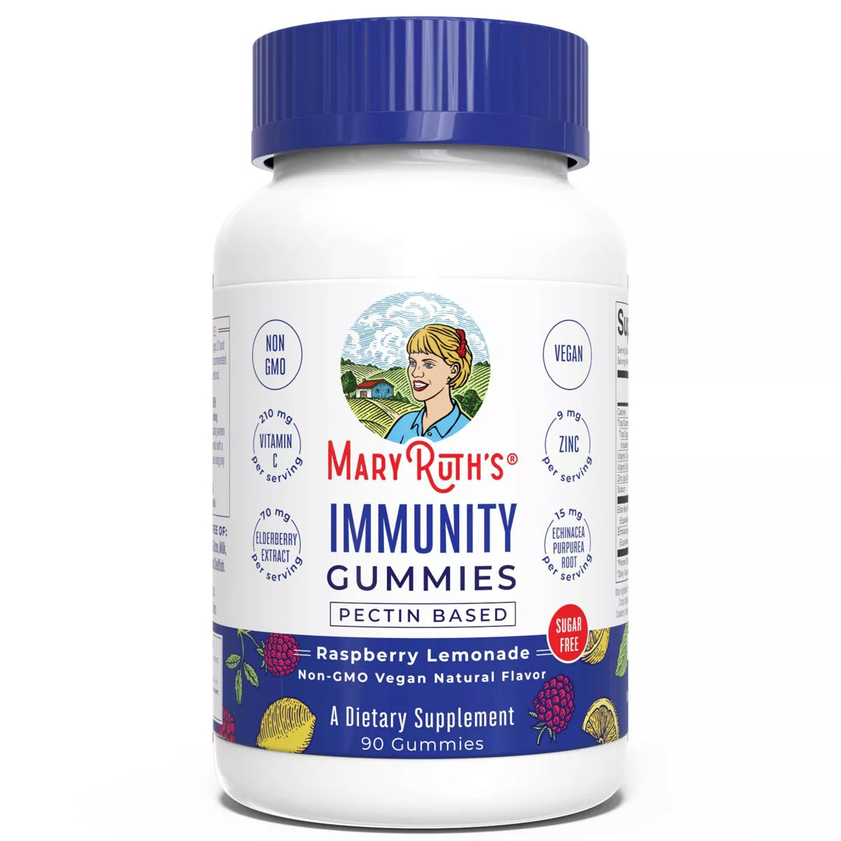 Mary Ruth Immunity Gummies, Raspberry Lemonade, 90 ct Pack 48 Size 24 mo